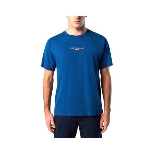 NORTH SAILS t-shirt manica corta con stampa lettering 692839 blu