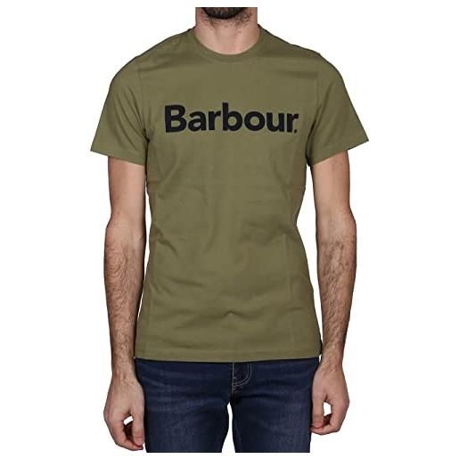 Barbour logo tee t-shirt uomo mts0531 mts ol39 olive (l)