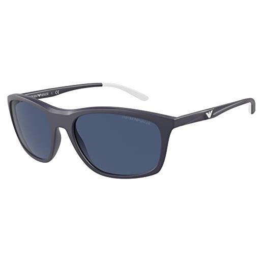 Emporio Armani 0ea4179 occhiali, matte blue/blue, 59 uomo