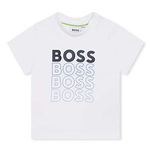 BOSS - t-shirt maniche corte cotone bianco 100% cotone 18mois
