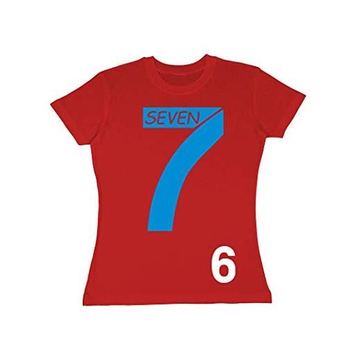 Fashion Graphic t-shirt donna seven fighters mila shiro inspired personalizzata nome numero (m)