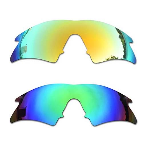 SOODASE per oakley m frame sweep occhiali da sole oro/verde 2 coppie lenti di ricambio polarizzate