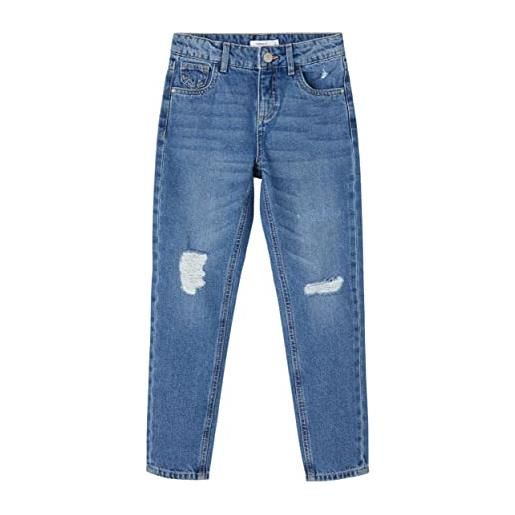 Name it nkfrose hw mom an jeans 1091-do noos, jeans bambine e ragazze, blu (medium blue denim), 134