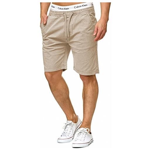 Indicode uomini kelowna chino shorts | bermuda pantaloncini chino con 4 tasche mecca orange xl