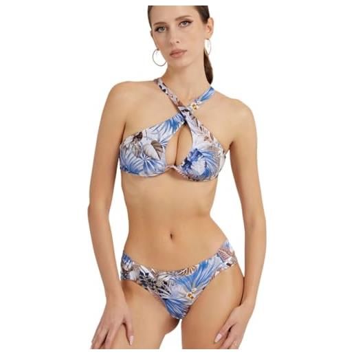GUESS bikini pezzo sotto da donna marchio, modello brief e3go14mc04r, realizzato in nylon. S blu