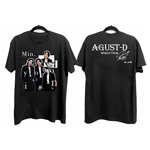HMRS t-shirt suga agust d tour su suga in tournée 2023 cotone sciolta per unisex l