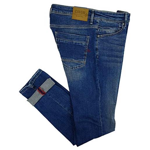 Coveri jeans uomo slim fit denim 5 tasche 46 48 50 52 54 56 58 (50 - denim)