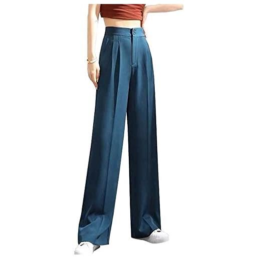 Updays woman 's casual full-length loose pants, fashion versatile high waist wide leg pants for women, for various leg types (a, m)