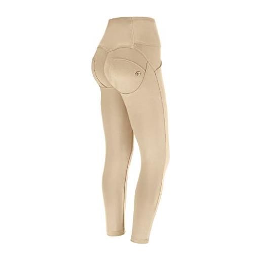 FREDDY - pantaloni push up wr. Up® 7/8 superskinny vita alta con bottoni, beige, small