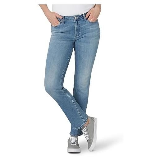 Lee regular fit straight jeans donna, blu (ancoraggio), 48