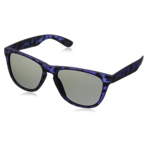 Polaroid p8443 occhiali, fll/jy matte blue, 55 unisex-adulto