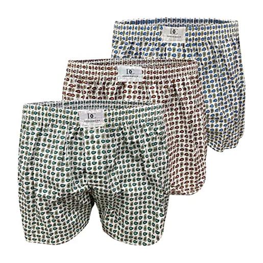 Effepi boxer uomo in tela di cotone a fantasia (confezione da 6 pezzi) mutande comode, intimo biancheria, misure oversize, mutandone stile americano, prodotto 100% made in italy (4/m, numeric_2)