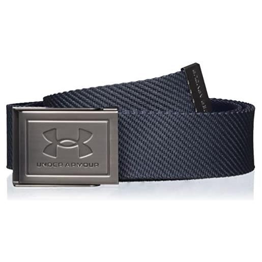 Under Armour cintura webbing, pitch gray, taglia unica uomo