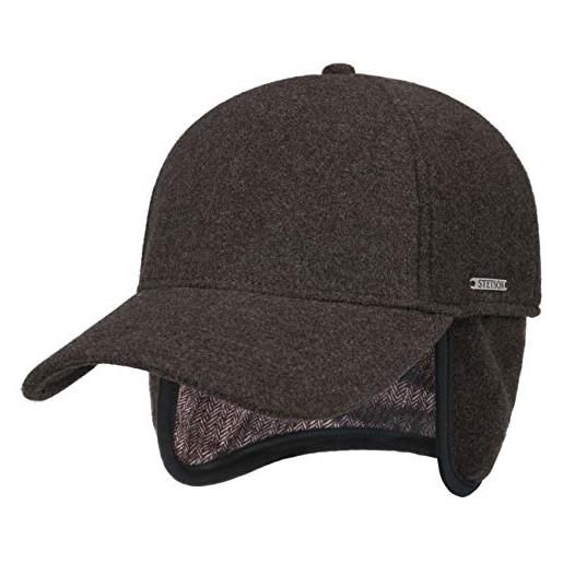 Stetson vaby earflap, berretto da baseball, con protezione per le orecchie, in lana, da uomo, autunno/ inverno nero (1) 56/57 cm (m)