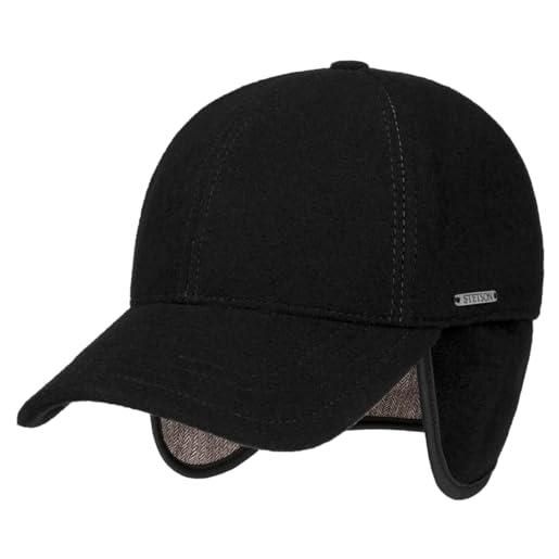 Stetson vaby earflap fullcap con cachemire uomo - berretto con visiera e coprinuca - berretto da baseball con paraorecchie - cappellino in lana autunno/inverno blu scuro xxl (62-63 cm)