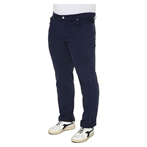 Maxfort calzone pantalone taglie forti uomo saxon stretch - blu scuro, 60 girovita 120 cm