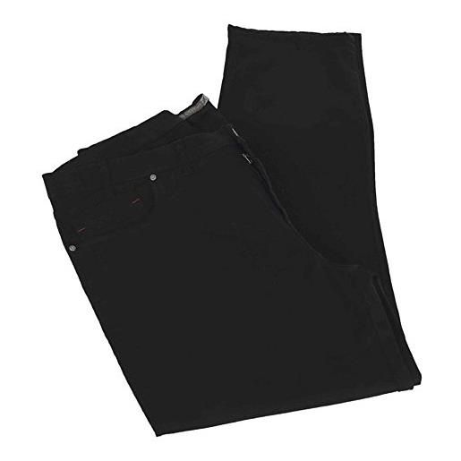 Maxfort calzone pantalone taglie forti uomo saxon stretch - nero, 76 girovita 152 cm