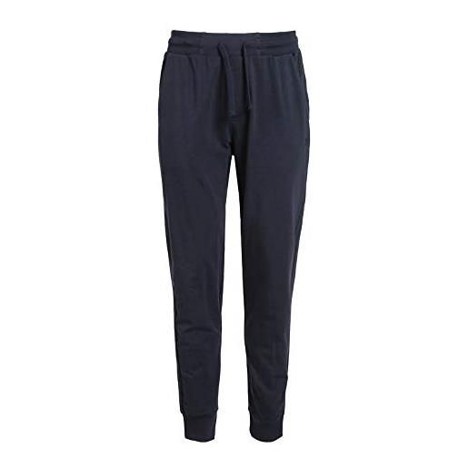 Coveri pantaloni della tuta uomo con polsini cotone garzato blu nero m l xl xxl xxxl (xxxl - nero)