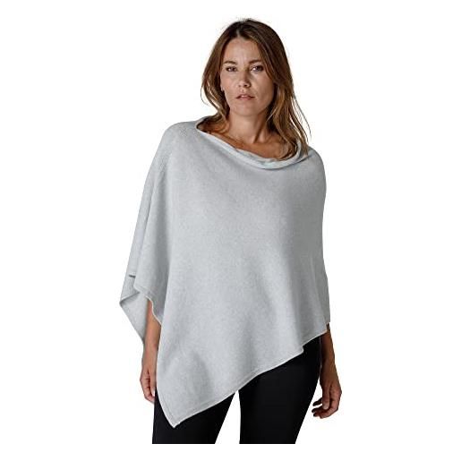 GC cashmere galvan | poncho donna| 60% cashmere 30% merino 10% seta | made in italy (pervinca)