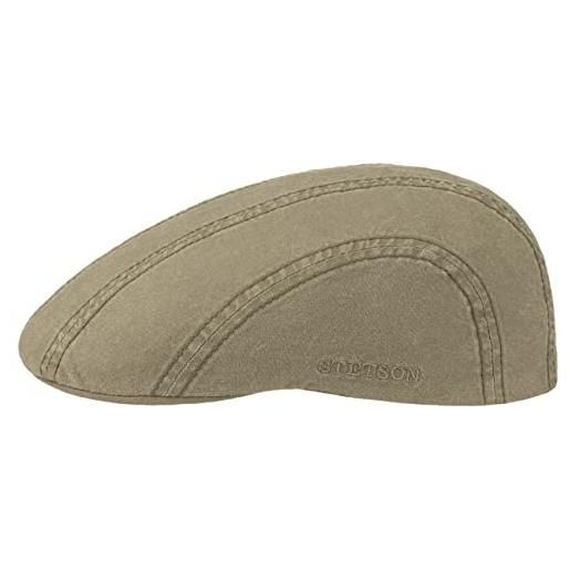 Stetson madison delave coppola donna/uomo - cotton cap cappello piatto berretto estivo con visiera primavera/estate - l (58-59 cm) kaki