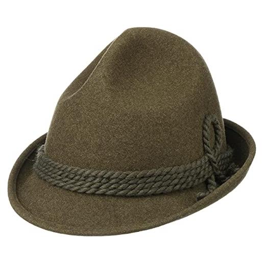 Lodenhut Manufaktur cappello dreispitz germania. Manufaktur tirolese feltro di lana 56 cm - oliva