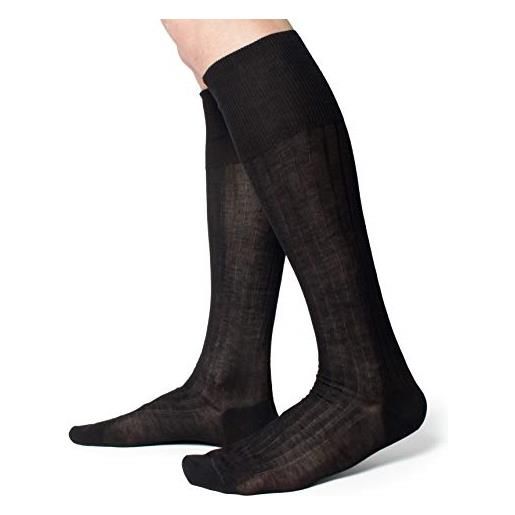 Ciocca calze uomo lunghe sanitarie in 100% cotone filo di scozia, senza elastico - per diabetici - 3/6 paia - made in italy - tre taglie [349_089_105_3]