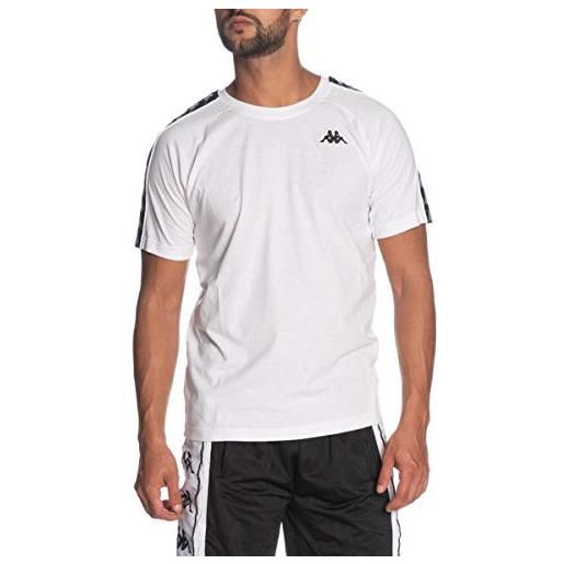 Kappa t-shirt cotone 303uv10 white - black size: m