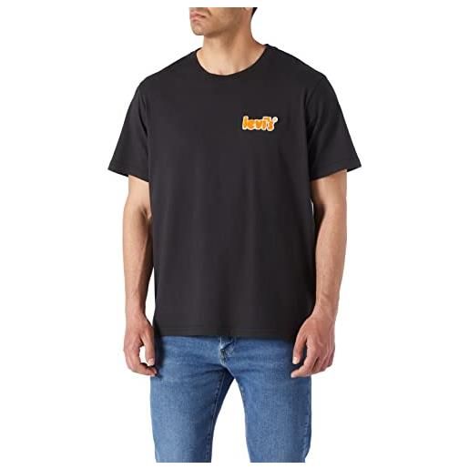 Levi's t-shirt unisex nero applicazione logo sul davanti unisex t-shirt l