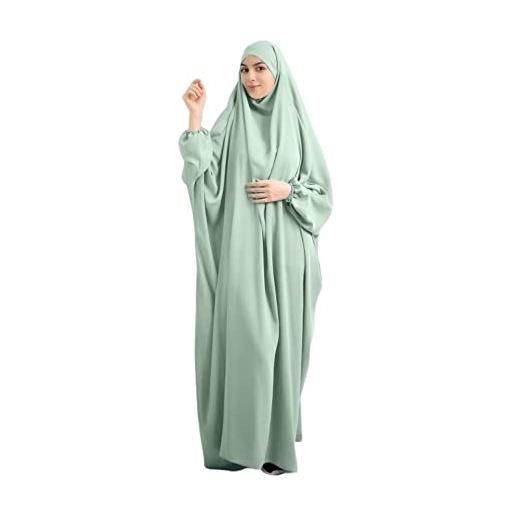 RLLJS donne musulmane vestito ramadan one piece preghiera indumento hijab con cappuccio abaya dubai copertura completa islam abito africano turchia caftano taglia unica