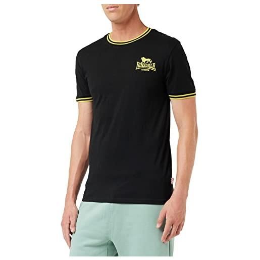 Lonsdale ducansby t-shirt, nero/giallo, l men's