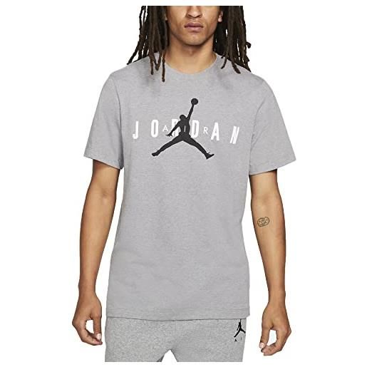 Nike jordan t-shirt da uomo air wordmark grigia taglia xxl cod ck4212-092