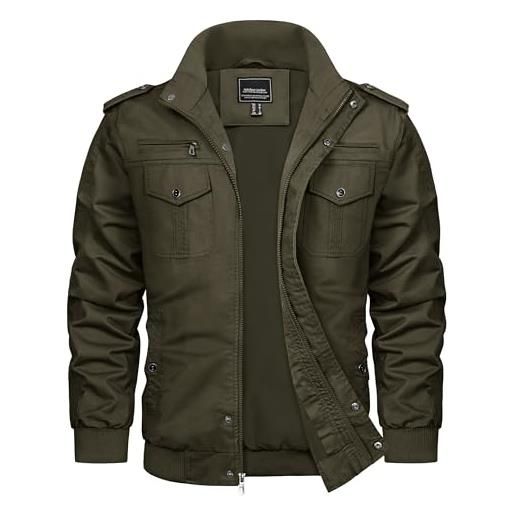 TACVASEN giacca in cotone leggero, stile casual, elegante per uomo (2x-grande (2xl), marina militare)