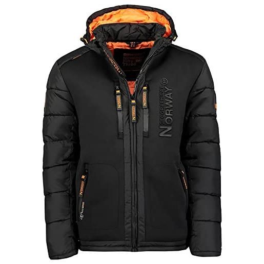Geographical Norway beachwood men - cappotto antivento uomo - giacca invernale caldo - giacca con fodera impermeabile resistente inverno (nero l)