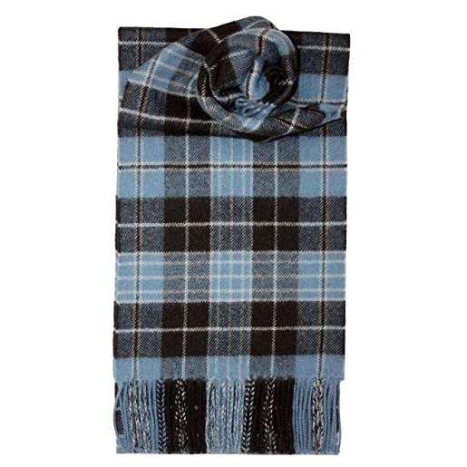 Clans of Scotland - sciarpa scozzese in pura lana di agnello scozzese clan tartan - 100% lana - sciarpa in pura lana tartan - perfetta per uomini e donne - 40x150 cm, lamont, taglia unica