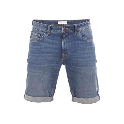 TOM TAILOR josh regular slim fit short basic stretch shorts cotone bermuda estivi pantaloni denim blu, light stone blue denim (10142), 33w