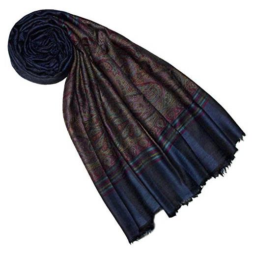 Lorenzo cana - pashmina, sciarpa, 100% cashmere, sciarpa da donna in tessuto, multicolore, taglia unica