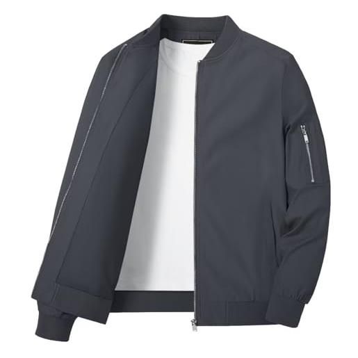 Giacca Leggera Estiva Da Uomo – Giubbino Bomber Casual Con Zip, Colletto Coreano, Per Primavera E Estate
