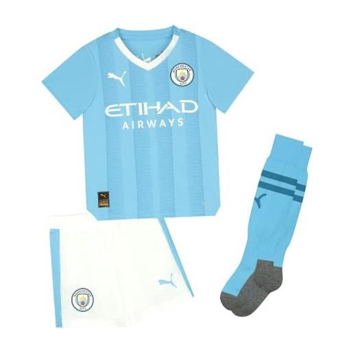 Manchester City FC manchester city minikit gara home 2023/24 - squadra blu chiaro - dimensione: 4 anni