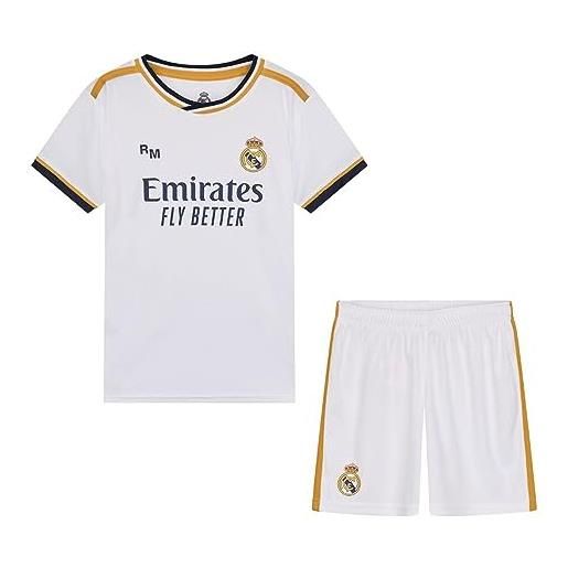 Real Madrid set junior maglia e pantaloni prima squadra stagione 2023-2024 - replica ufficiale con licenza ufficiale - bambini - 4 anni