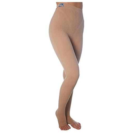 CzSalus pantaloncino lungo, leggings k2 a più alta compressione adatto in caso di lipedema linfedema - (bone, 3xl)