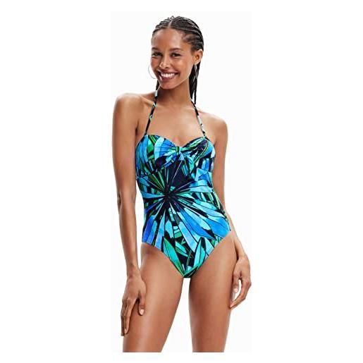 Desigual set bikini da donna, blu, xxl