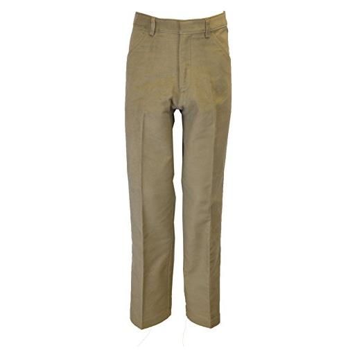 WALKER AND HAWKES - pantaloni da uomo in 100% cotone yorkley moleskin, beige, w30