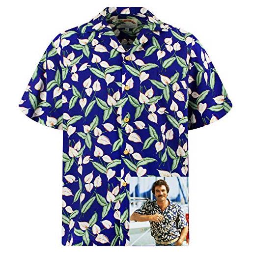 Paradise Found maglietta originale hawaiana | tom selleck magnum | made in hawaii | different designs, libellula blu, s