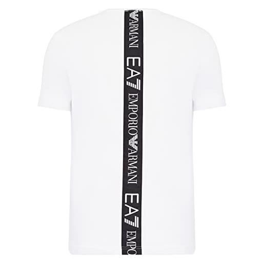Emporio Armani maglietta t-shirt uomo ea7 6hpt11 pj03z, manica corta, girocollo (bianco, s)