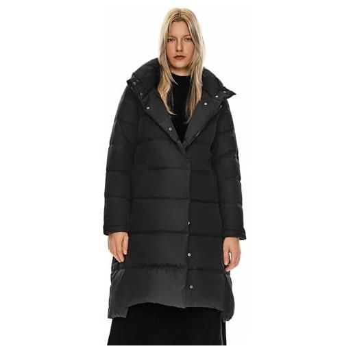 OROLAY caldo piumino invernale con cappuccio da donna nero pirata xl