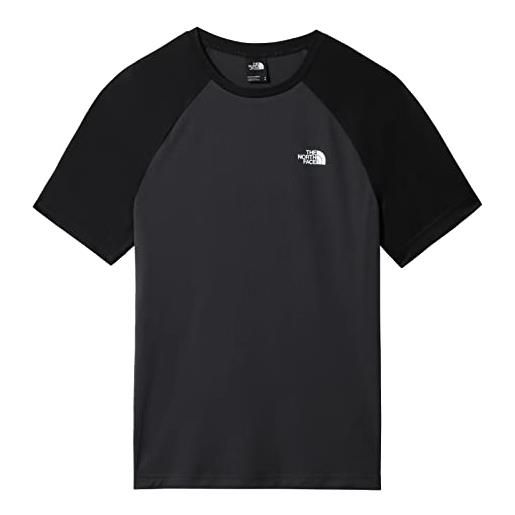 The North Face - t-shirt uomo raglan tanken - asphalt grey/tnf black, l