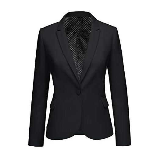 Blazer Donna Con Tasche E Bottoni - Giacca Elegante Da Ufficio In Poliestere Foderato - Foto 2