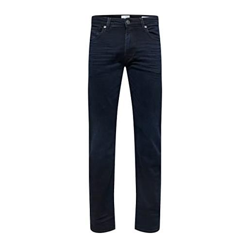 SELECTED HOMME slhstraight-scott 24601 bb st jns w noos jeans, blue black denim, 33 w/34 l uomo