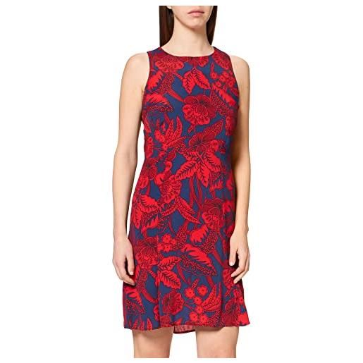 Desigual floral print vestito, rosso/blu, 46 (taglia produttore: 40) donna