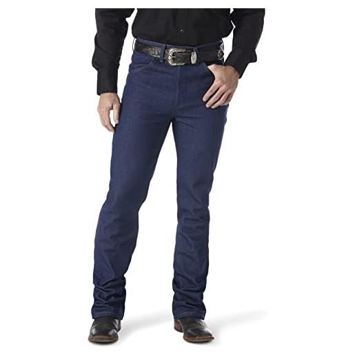 Wrangler jeans da uomo con taglio occidentale slim fit jeanwestern bootcut 100% jeans slim bootcut, marina militare, 36w x 36l